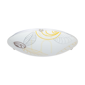 Indiana mennyezeti lámpa, 1 db 2700K-es, 30 W-os LED-lámpával, krómozott fém/fehér üveg lámpaernyő, Ø50 cm small 0