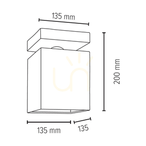 Inger mennyezeti lámpa, 1xE27, Max. 25 W, bükk- és diófa, fehér, 13,5 cm-es lámpaernyő small 2