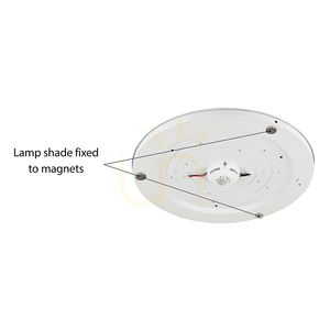 Josefina mennyezeti lámpa, 1xLED, 2700K, 13 W, fehér fém/barna lámpaernyő, Ø28 cm small 2