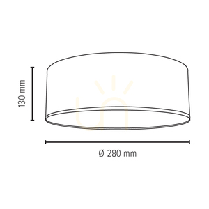 Josefina mennyezeti lámpa, 1xLED, 2700K, 13 W, fehér fém/barna lámpaernyő, Ø28 cm small 3