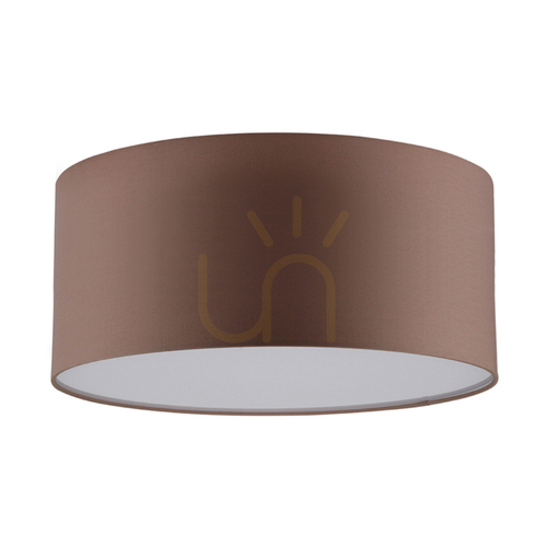 Jelölje be Josefina mennyezeti lámpa, 1xLED, 2700K, 13 W, fehér fém/barna lámpaernyő, Ø28 cm