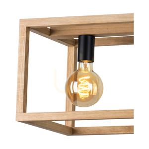 Spot Light KAGO 61590474 függesztett lámpa, olajozott tölgy és fekete, 4 × E27, 90 cm small 2