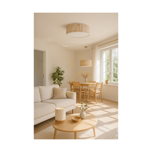 Kairo mennyezeti lámpa, 1 db 2700K-es, 30 W-os LED-lámpával, fehér fém/többszínű tapétás lámpaernyővel, Ø48 cm small 1