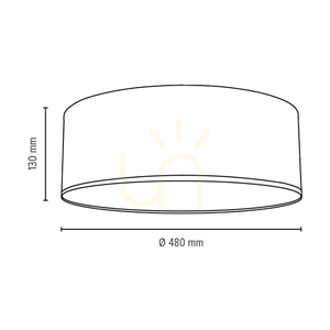 Kairo mennyezeti lámpa, 1 db 2700K-es, 30 W-os LED-lámpával, fehér fém/többszínű tapétás lámpaernyővel, Ø48 cm small 2