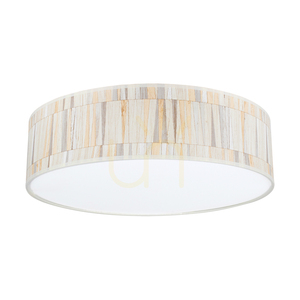Kairo mennyezeti lámpa, 1 db 2700K-es, 30 W-os LED-lámpával, fehér fém/többszínű tapétás lámpaernyővel, Ø48 cm small 0