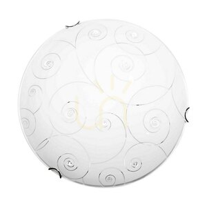 Kansas mennyezeti lámpa, 1 db 2700K-es, 18 W-os LED-lámpával, krómozott fém/fehér üveg lámpaernyővel, Ø40 cm small 0