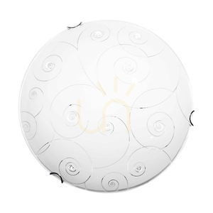 Kansas mennyezeti lámpa, 1 db 2700K-es, 30 W-os LED-lámpával, krómozott fém/fehér üveg lámpaernyő, Ø50 cm small 0