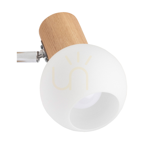 Jelölje be Spot Light Karin 2231174 fali lámpa – olajozott tölgy, fehér üvegbúra, 1×E14