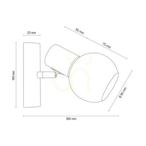Spot Light Karin 2231174 fali lámpa – olajozott tölgy, fehér üvegbúra, 1×E14 small 2