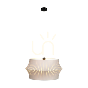 Lotus függesztett lámpa, 1xE27, Max. 60 W, fekete fém/átlátszó PVC-kábel/szürke lámpaernyő, Ø57 cm small 1