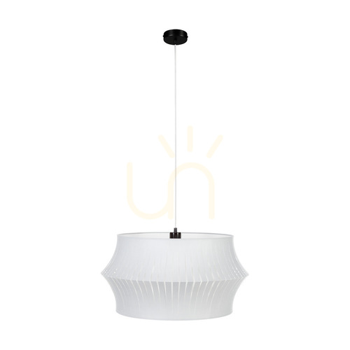 Jelölje be Lotus függesztett lámpa, 1xE27, Max. 60 W, fekete fém/átlátszó PVC-kábel/szürke lámpaernyő, Ø57 cm