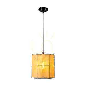 Marinero függesztett lámpa, 1xE27, Max. 15 W-os LED, fekete fém/fekete fonott kábel/fekete fém lámpaernyő bézs színű vászonnal, Ø40 cm small 1