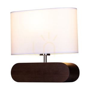 Marinna asztali lámpa, 1xE27, Max. 25 W, bükk- és diófa / átlátszó PVC-kábel / fehér lámpaernyő, 30 cm small 3
