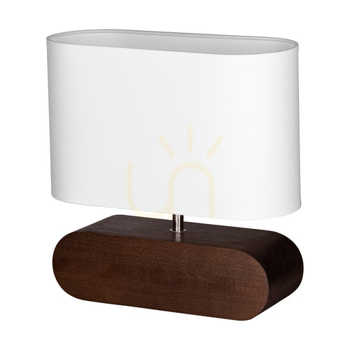 Jelölje be Marinna asztali lámpa, 1xE27, Max. 25 W, bükk- és diófa / átlátszó PVC-kábel / fehér lámpaernyő, 30 cm