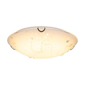 Maryland mennyezeti lámpa, 1 db 2700K-es, 13 W-os LED-lámpával, krómozott fém/fehér üveg lámpaernyő, Ø30 cm small 1