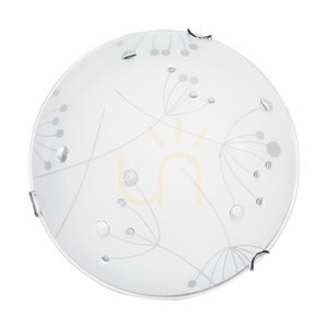 Maryland mennyezeti lámpa, 1 db 2700K-es, 13 W-os LED-lámpával, krómozott fém/fehér üveg lámpaernyő, Ø30 cm small 3