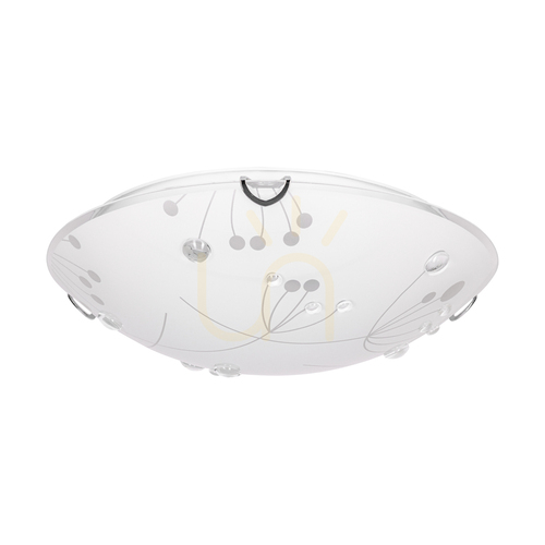 Jelölje be Maryland mennyezeti lámpa, 1 db 2700K-es, 13 W-os LED-lámpával, krómozott fém/fehér üveg lámpaernyő, Ø30 cm
