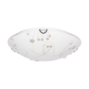 Maryland mennyezeti lámpa, 1 db 2700K-es, 13 W-os LED-lámpával, krómozott fém/fehér üveg lámpaernyő, Ø30 cm small 0