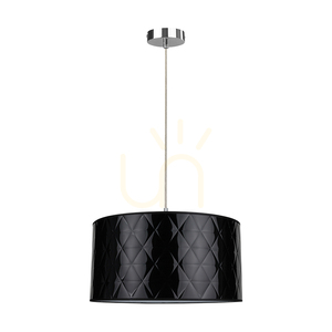 Maxima függesztett lámpa, 1xE27, Max. 60 W, krómozott fém / átlátszó PVC-kábel / fekete lámpaernyő, Ø50 cm small 0