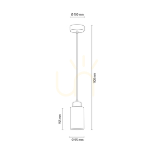 Meno függőlámpa, 1xE27, Max. 60 W, fekete fém/átlátszó PVC-kábel/többszínű üvegburás lámpa, Ø10 cm small 3