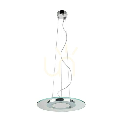 Jelölje be Minnesota függesztett lámpa, 1 db 3000 K-es, 22 W-os LED-del, krómozott fém/fehér-átlátszó üveg, Ø45 cm