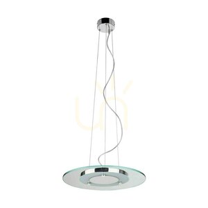 Minnesota függesztett lámpa, 1 db 3000 K-es, 22 W-os LED-del, krómozott fém/fehér-átlátszó üveg, Ø45 cm small 0
