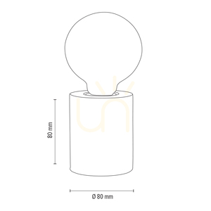Minnie asztali lámpa, 1xE27, Max. 25 W, olajozott tölgy/fekete, PVC-kábel, Ø8 cm small 2