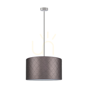 Mirabella függesztett lámpa, 1xE27, Max. 60 W, krómozott fém/antracit színű fonott kábel/barna lámpaernyő, Ø50 cm small 0