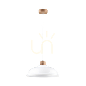Molde függesztett lámpa, 1xE27, Max. 60 W, olajozott tölgy / átlátszó PVC-kábel / fehér üvegburák, Ø34 cm small 0