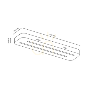 Neele mennyezeti lámpa, 2xLED, 3000K, 12 W, nyírfa, 55 cm small 3