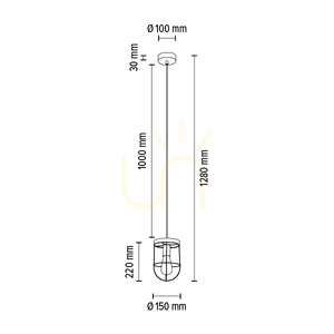 Netuno függesztett lámpa, 1xE27, max.. 60 W-os olajozott tölgy/fekete fém/fekete PVC kábel, Ø 15 cm small 3