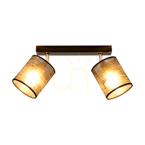 Nevoa mennyezeti lámpa, 2xE27, Max. 25 W, fekete-króm fém/fekete lámpaernyő, 52 cm small 1