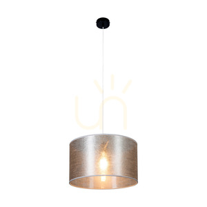 Nevoa függesztett lámpa, 1xE27, Max. 60 W, fekete fém/átlátszó PVC-kábel/ezüst lámpaernyő, Ø40 cm small 1