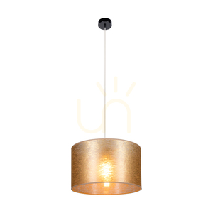 Nevoa függesztett lámpa, 1xE27, Max. 60 W, fekete fém/átlátszó PVC-kábel/arany lámpaernyő, Ø40 cm small 1