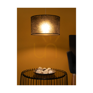 Nevoa függesztett lámpa, 1xE27, Max. 60 W, fekete fém/átlátszó PVC-kábel/fekete lámpaernyő, Ø40 cm small 3