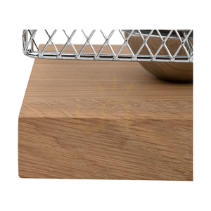 Norman Wood mennyezeti lámpa, 1xE27, Max. 25 W, olajozott tölgyfa/krómozott fém lámpaernyő, 13,5 cm small 2