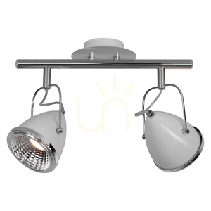 Oliver mennyezeti lámpa, 2 db GU10-es LED-del, max.. 5,5 W, fehér/króm színű fém, 35 cm small 1