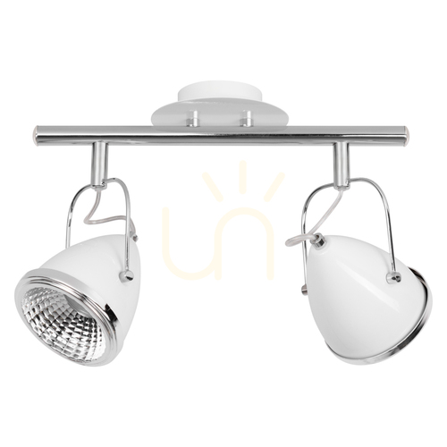 Jelölje be Oliver mennyezeti lámpa, 2 db GU10-es LED-del, max.. 5,5 W, fehér/króm színű fém, 35 cm