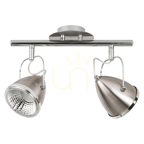 Jelölje be Oliver mennyezeti lámpa, 2 db GU10-es LED-del (max.. 6 W), szatén/króm fém, 35 cm