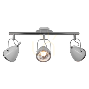 Oliver mennyezeti lámpa, 3 db GU10-es LED-izzóval együtt, max.. 6 W, fehér/króm színű fém, 53 cm small 1