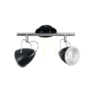 Oliver Incl mennyezeti lámpa. 2 db GU10-es LED, max.. 6 W, fekete/króm színű fém, 35 cm small 1