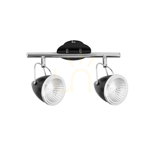 Oliver Incl mennyezeti lámpa. 2 db GU10-es LED, max.. 6 W, fekete/króm színű fém, 35 cm small 0