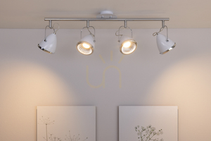 Oliver mennyezeti lámpa, 4 db GU10-es LED-del, max.. 6 W, fehér/króm színű fém, 76 cm small 3