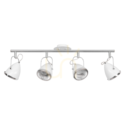 Jelölje be Oliver mennyezeti lámpa, 4 db GU10-es LED-del, max.. 6 W, fehér/króm színű fém, 76 cm