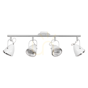 Oliver mennyezeti lámpa, 4 db GU10-es LED-del, max.. 6 W, fehér/króm színű fém, 76 cm small 0