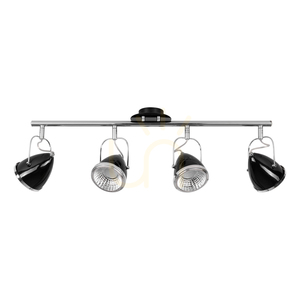 Oliver Incl mennyezeti lámpa. 4 db GU10-es LED, Max. 6 W, fekete/króm színű fém, 76 cm small 0