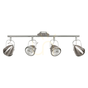 Oliver mennyezeti lámpa, 4 db GU10-es LED-del (max.. 6 W), szatén/króm, 76 cm small 0