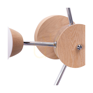 Spot Light Parma Wood 8320374 mennyezeti lámpa, 3 × E27, olajozott tölgy és króm, Ø62 cm small 2