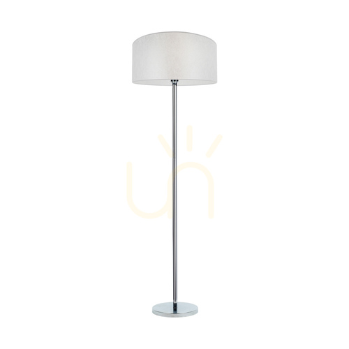 Jelölje be Prata állólámpa, 1xE27, Max. 60 W, krómozott fém / átlátszó PVC-kábel / ezüst lámpaernyő, Ø50 cm