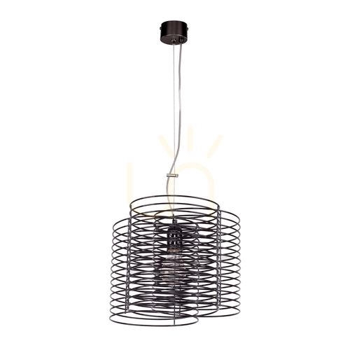 Jelölje be Ringo függőlámpa, 1xE27, Max. 60 W, fekete fém/fekete PVC kábel, Ø28 cm